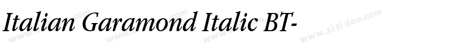 Italian Garamond Italic BT字体转换